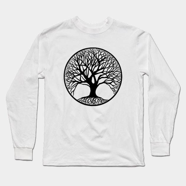 Outline Tree Of Life Long Sleeve T-Shirt by OccultOmaStore